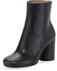 Maison Margiela Leather Cone Heel Ankle Boot Navy