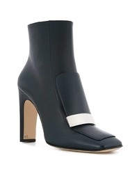 Sergio Rossi Logo Plaque Ankle Boots