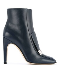 Sergio Rossi Logo Plaque Ankle Boots