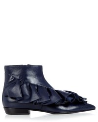 J.W.Anderson Ruffled Leather Ankle Boots