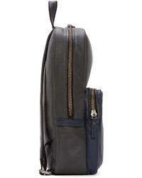 Marc by Marc Jacobs Grey Navy Leather Backpack