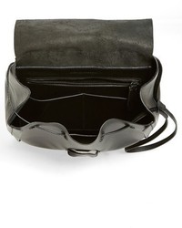 Loeffler Randall Mini Leather Backpack Black