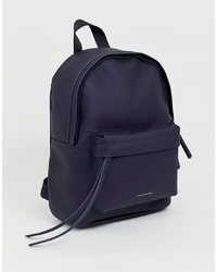 French Connection Nina Logo Backpack In Recycled Leather