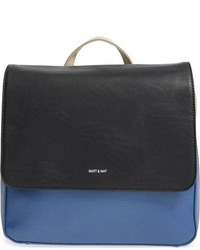 Matt & Nat Pacific Faux Leather Backpack Blue