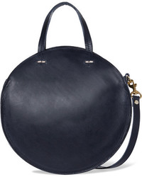 Clare Vivier Clare V Alistair Small Leather Shoulder Bag Navy