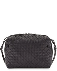 Bottega Veneta Intrecciato Messenger Bag Navy