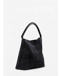 Mango Leather Hobo Bag