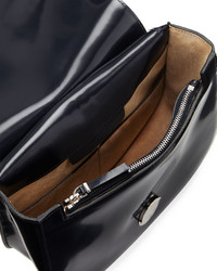 The Row Leather Hunting 9 Shoulder Bag Navy
