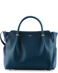 Nina Ricci Marche Calf Leather Satchel Bag Blue