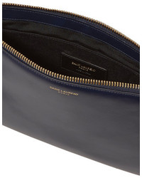 Saint Laurent Monogramme Teen Leather Shoulder Bag Midnight Blue