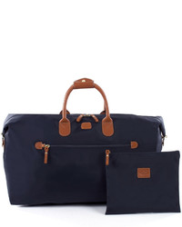 Bric's Navy X Bag 22 Deluxe Duffel Luggage