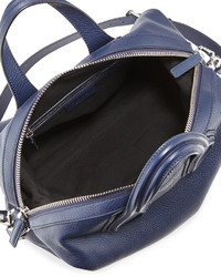 Givenchy Nightingale Medium Waxy Leather Satchel Bag Navy