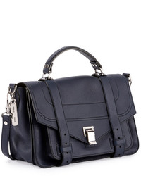 Proenza Schouler Ps1 Medium Leather Satchel Bag Indigo
