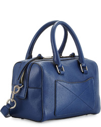 Marc Jacobs Recruit Small Leather Bauletto Bag Dark Blue