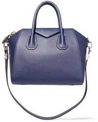 Givenchy Small Antigona Bag In Navy Textured Leather One Size