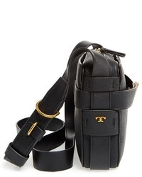 Tory Burch Small Gemini Belted Leather Camera Bag Black