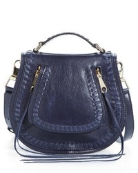 Rebecca Minkoff Small Vanity Leather Saddle Bag Black