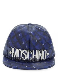Moschino Shadow Leather Baseball Cap