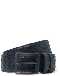 Bottega Veneta 35cm Blue Intrecciato Leather Belt