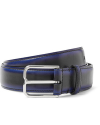 Berluti 3cm Blue Leather Belt