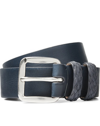 Paul Smith 3cm Navy Leather Belt