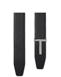 Tom Ford 4cm Black And Midnight Blue Reversible Full Grain Leather Belt