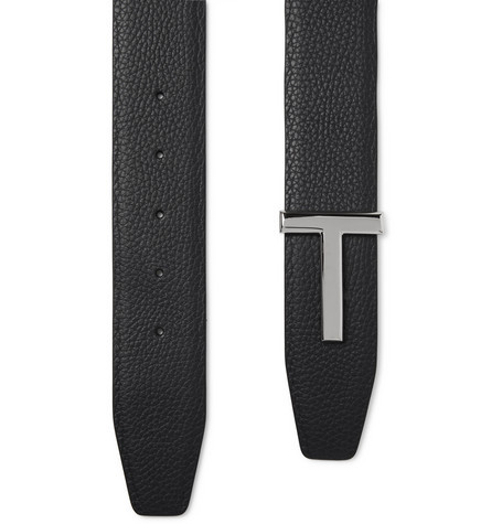 TOM FORD 4cm Black and Dark-Brown Reversible Full-Grain Leather Belt for  Men