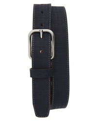 Johnston & Murphy Crosshatch Leather Belt