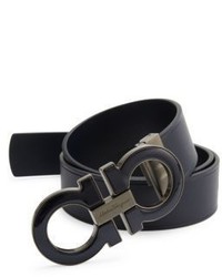Salvatore Ferragamo Double Gancini Buckle Leather Belt