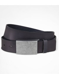 Express Navy Leather Plaque Belt