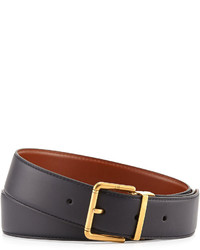 Dunhill Leather Belt With Roller Buckle Navy