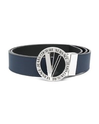 VERSACE JEANS COUTURE Logo Buckle Leather Belt