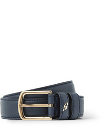 Brioni Navy 3cm Leather Belt