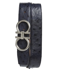 Salvatore Ferragamo Ostrich Leather Belt