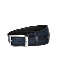 Montblanc Reversible Leather Belt In Blackblue At Nordstrom