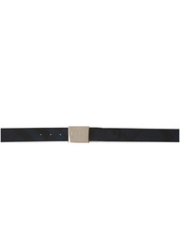 Burberry Reversible Navy And Black Plaque Belt