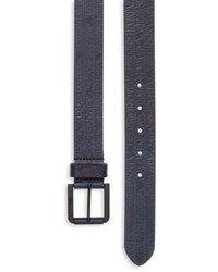 Emporio Armani Stamped Logo Leather Belt