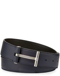 Tom Ford T Buckle Calf Leather Belt