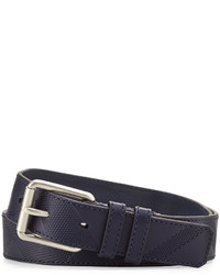 Burberry Textured Leather Utility Belt Navy