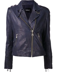 Women's Navy Leather Biker Jacket, Beige Cardigan, White Lace Shift ...