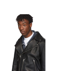 Acne Studios Acne S Black Leather Nate Clean Jacket