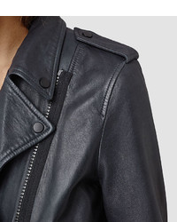 AllSaints Wyatt Zip Leather Biker Jacket