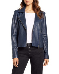 Lucky Brand Core Leather Moto Jacket