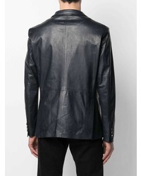 Suprema Single Breasted Leather Blazer Jacket