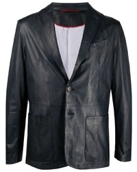 Suprema Single Breasted Leather Blazer Jacket