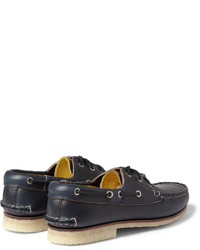 Quoddy Crepe Sole Leather Boat Shoes