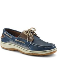Sperry Topsider Shoes Billfish 3 Eye Boat Shoe Navy Brown Leather