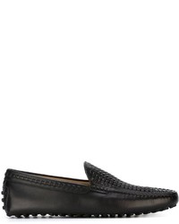 Tod's Weave Effect Slip On Boat Shoes
