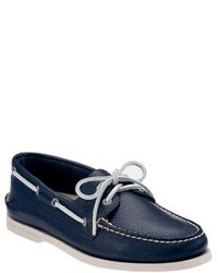 Sperry Top Sider Navy Ao 2 Eye Leather Boat Shoe Smart Value