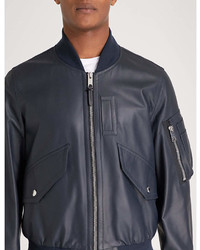 Burberry Archer Leather Bomber Jacket